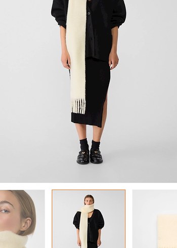 Bej Kadın Püsküllü Şal - Görsel 3