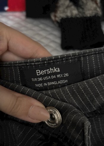 Kadın Gri Midi Kumaş Pantolon - Görsel 2