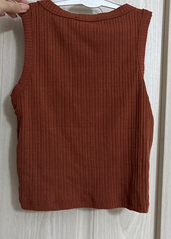 Kahverengi Kadın Pamuklu Kolsuz Atlet - Görsel 3