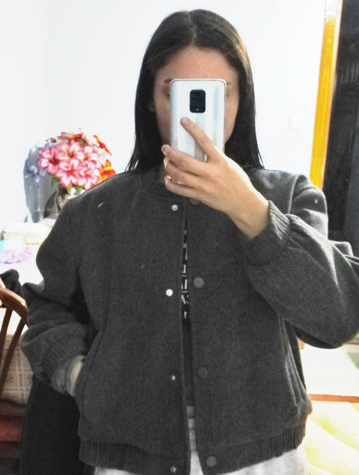 Gri Düğmeli Ceket - Görsel 3