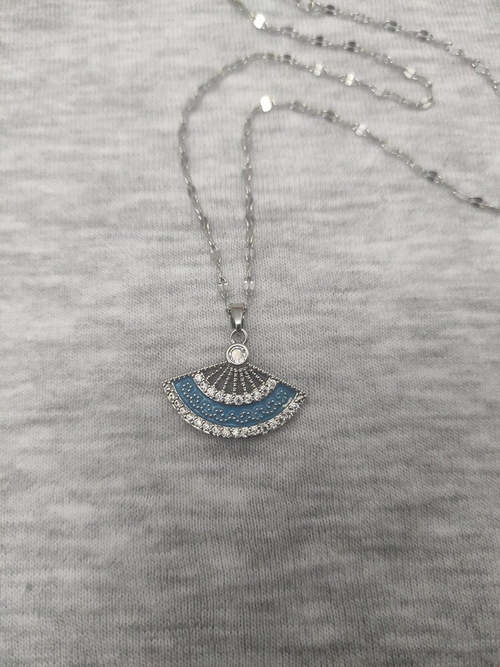 ŞIK ÇELİK YELPAZE KOLYE - Görsel 2