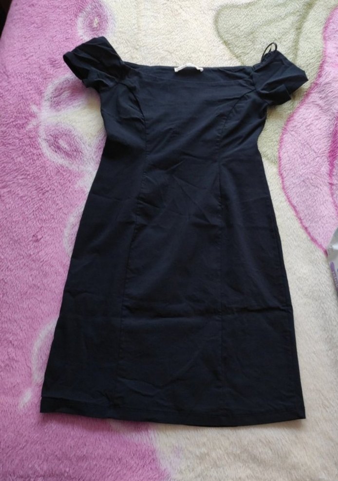 Kadın Lacivert Straplez Midi Elbise - Görsel 2