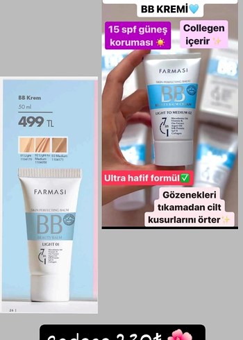 Farmasi Light BB Krem 50ml SPF 15