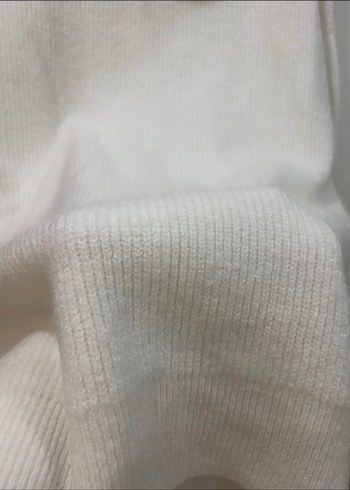 Kadın Beyaz Balıkçı Yaka Örgü Kazak - Görsel 5