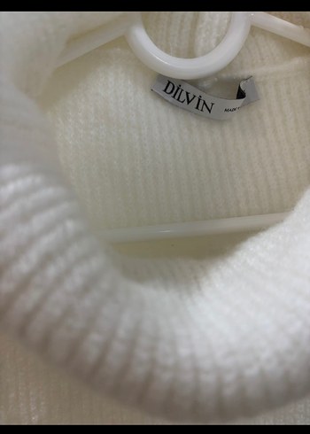 Kadın Beyaz Balıkçı Yaka Örgü Kazak - Görsel 2