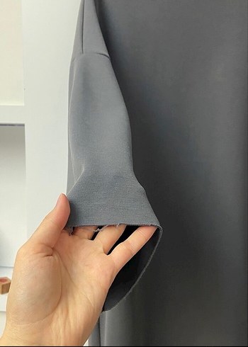 Manuka Antrasit Uzun Sweat Elbise - Görsel 4