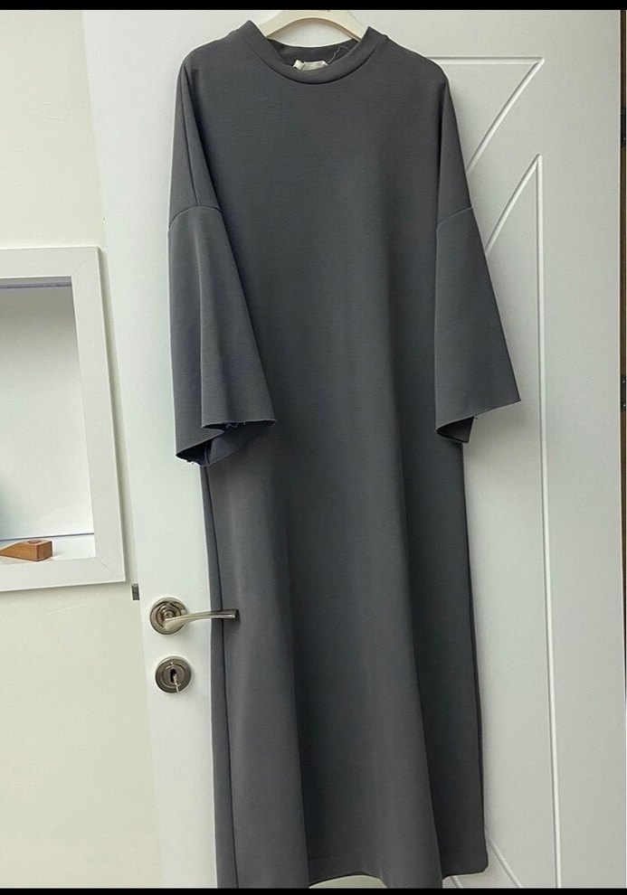 Manuka Antrasit Uzun Sweat Elbise - Görsel 2