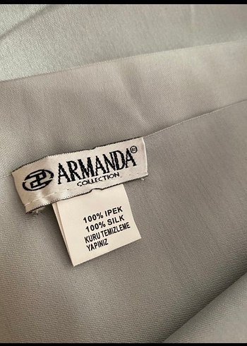 Gri Drapeli Kadın İpek Şal - Görsel 3