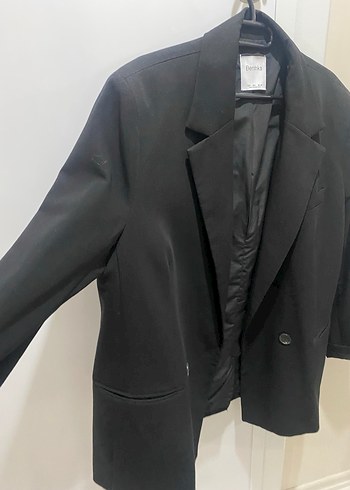 Siyah Düğmeli Kadın Blazer Ceket - Görsel 3