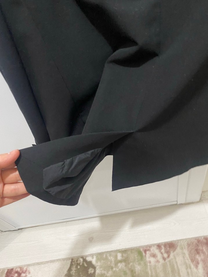 Siyah Düğmeli Kadın Blazer Ceket - Görsel 5