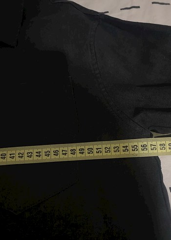 Siyah Keten Düğmeli Kadın Gömlek - Görsel 5