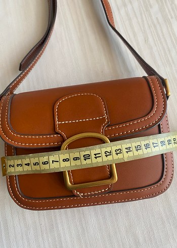 Kahverengi Deri Tokalı Kadın Çanta - Görsel 6