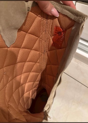 Bej Süet Tokalı Biker Dizüstü Kadın Çizme - Görsel 3