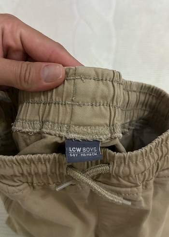 6 Yaş Beden Erkek Çocuk Bej Fermuarlı Rahat Pantolon