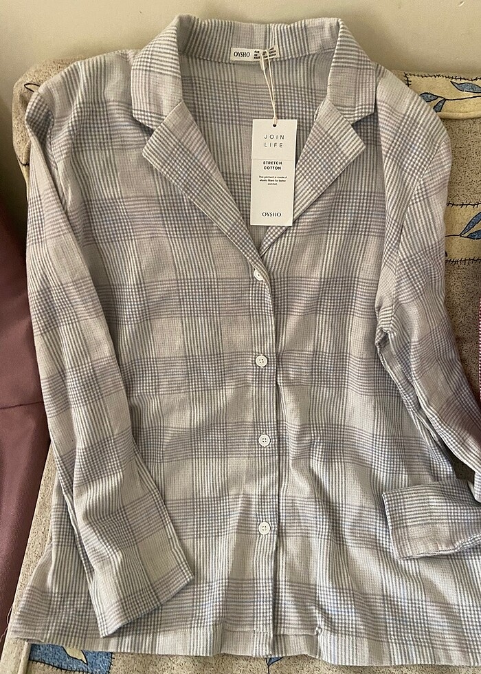 OYSHO pamuk pijama üst - Görsel 4