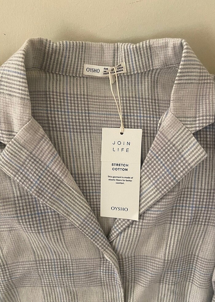 OYSHO pamuk pijama üst - Görsel 5