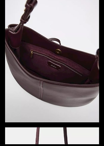 Bordo Deri Kadın Omuz Çantası - Görsel 2