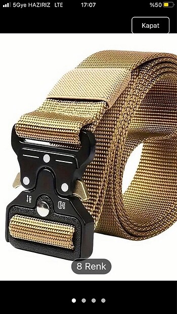 Taktik kemer hasır örme unisex 125cm - Görsel 2