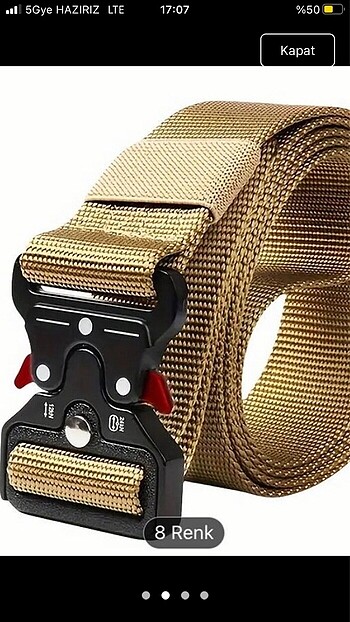 Taktik kemer hasır örme unisex 125cm - Görsel 3