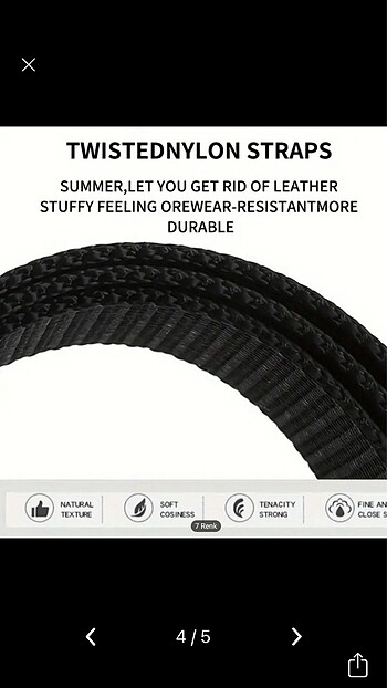 Taktik kemer hasır örme unisex 125cm - Görsel 3