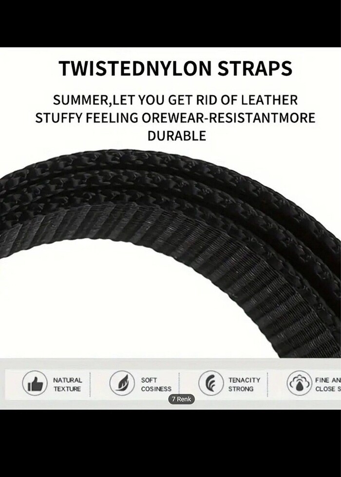 Taktik kemer hasır örme unisex 125cm - Görsel 3