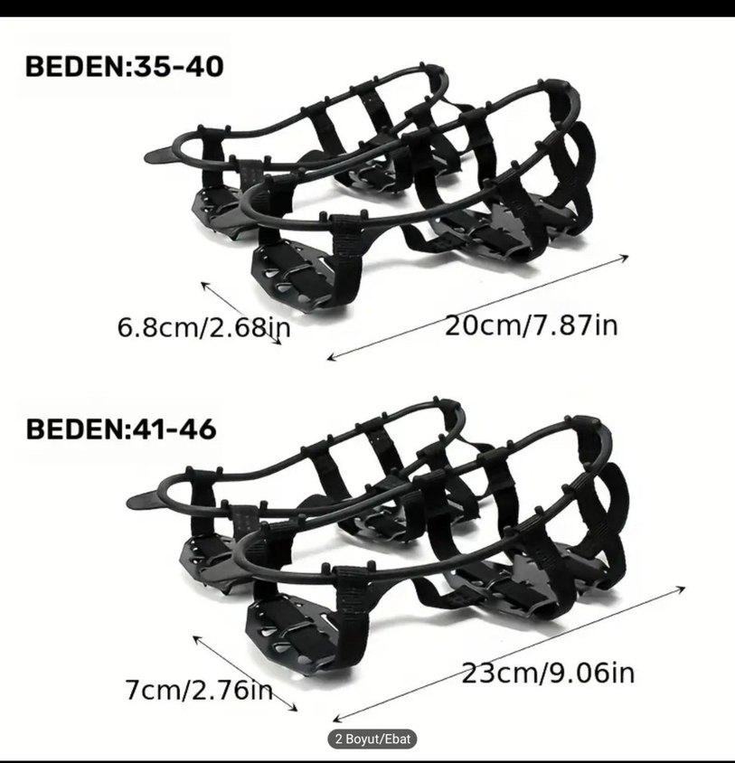palet bot kışlık kaldırmaz kar paleti metal 41-44 numara - Görsel 4