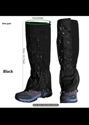 Tozluk waterprof unisex kar su toz geçirmez - Görsel 4