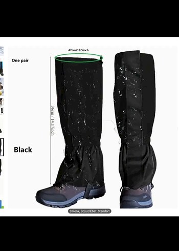 Tozluk waterprof unisex kar su toz geçirmez - Görsel 2