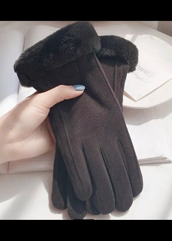 Eldiven dokunmatik kaydırmaz kürklü - Görsel 3