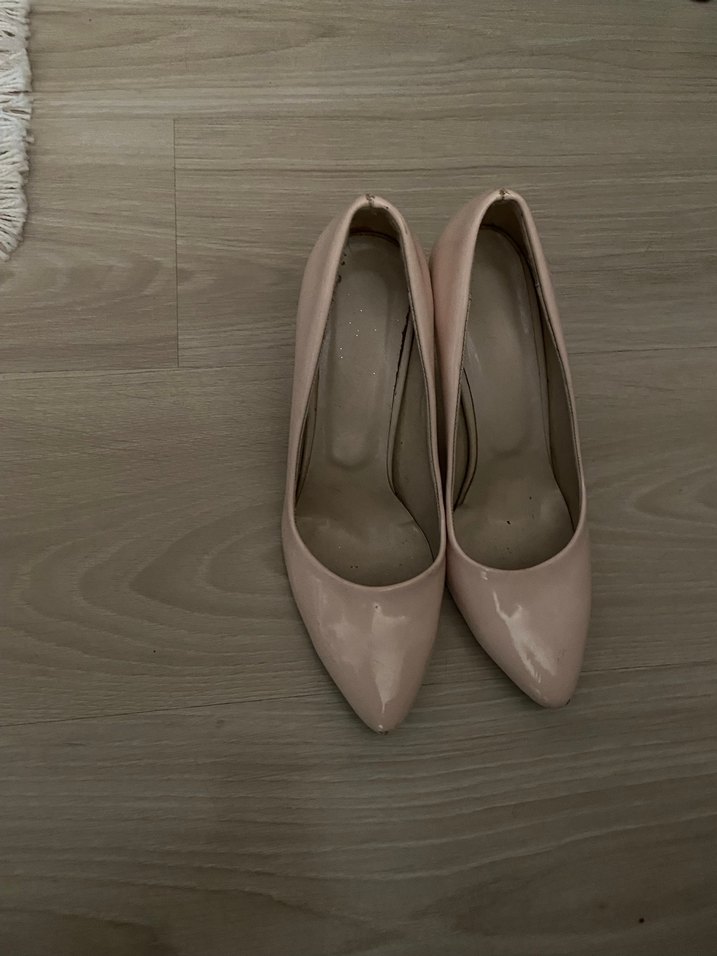 Bej Minimalist Stiletto Topuklu Kadın Ayakkabı - Görsel 2