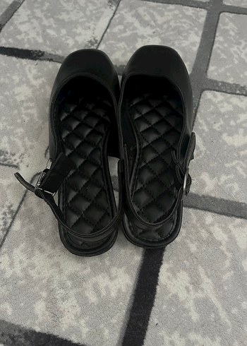 Tokalı Siyah Kadın Topuklu Babet - Görsel 4