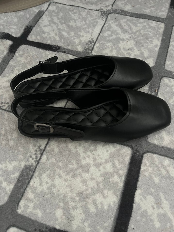 Tokalı Siyah Kadın Topuklu Babet - Görsel 3