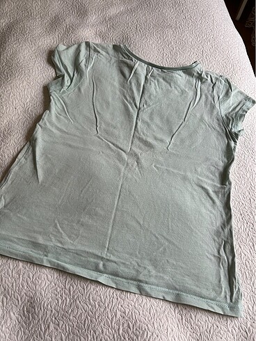 7 Yaş Beden yeşil Renk Koton yeşil kız çocuk tshirt