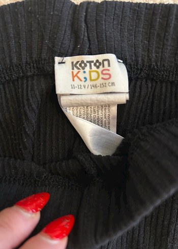 Kız Çocuk Siyah Pamuklu Tayt - Görsel 2