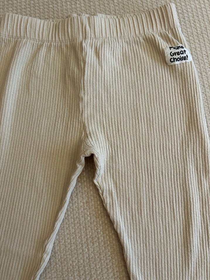 Kız Çocuk Pileli Bej Tayt - Görsel 2