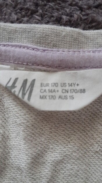 15-16 Yaş Beden gri Renk H&m Sweatshirt Elbise 