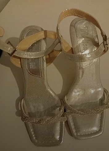 Kadın taşlı abiye topuklu ayakkabı  - Görsel 3