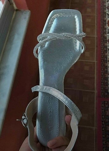 Kadın taşlı abiye topuklu ayakkabı  - Görsel 2