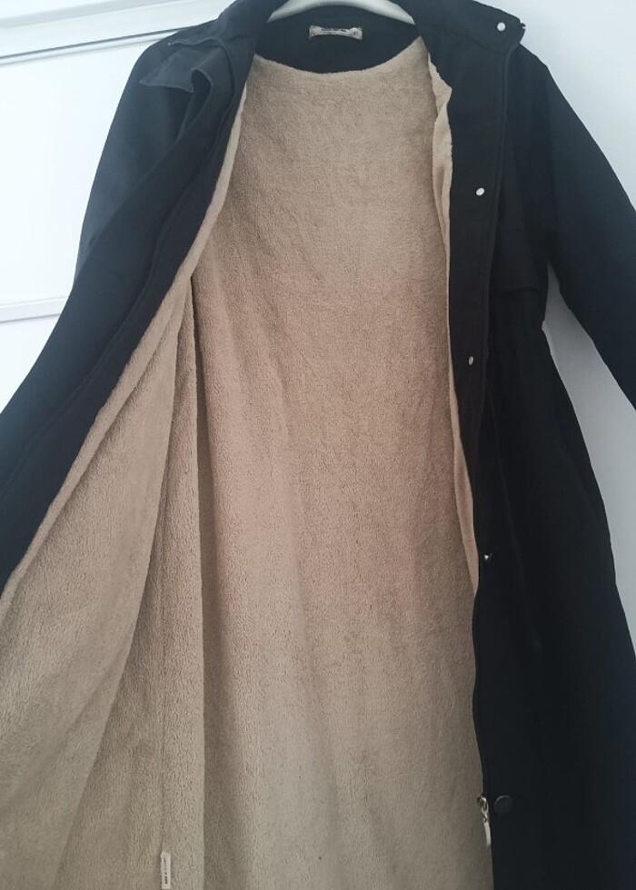 İçi kürklü mont uzun - Görsel 4