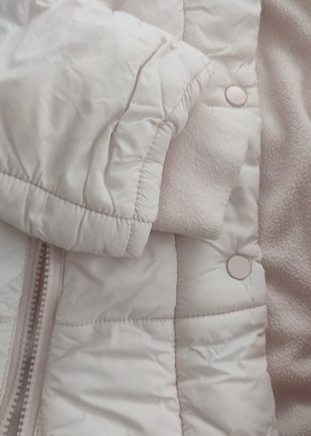 kız çocuk fermuarlı Düğmeli Kışlık Mont - Görsel 5