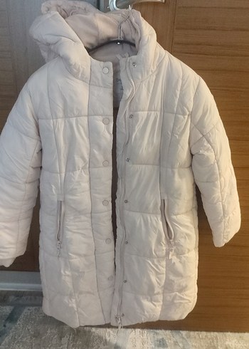 kız çocuk fermuarlı Düğmeli Kışlık Mont - Görsel 2