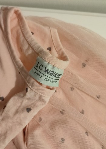 Kız Çocuk Pembe Kalp Desenli Tişört - Görsel 3