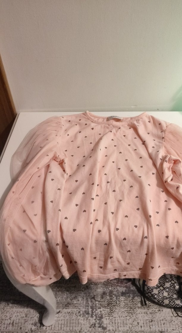 Kız Çocuk Pembe Kalp Desenli Tişört - Görsel 4