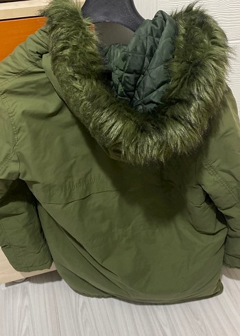 Kadın Haki Midi Boy Fermuarlı Ceket - Görsel 2