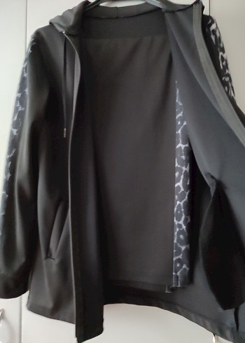 Siyah Yan Desenli Kadın Rahat aşortman takım 44 46 bedene uyar - Görsel 3