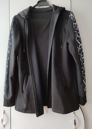 Siyah Yan Desenli Kadın Rahat aşortman takım 44 46 bedene uyar - Görsel 4