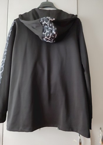 Siyah Yan Desenli Kadın Rahat aşortman takım 44 46 bedene uyar - Görsel 6