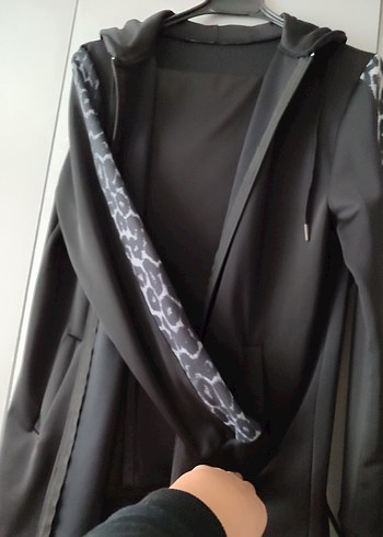 Siyah Yan Desenli Kadın Rahat aşortman takım 44 46 bedene uyar - Görsel 5