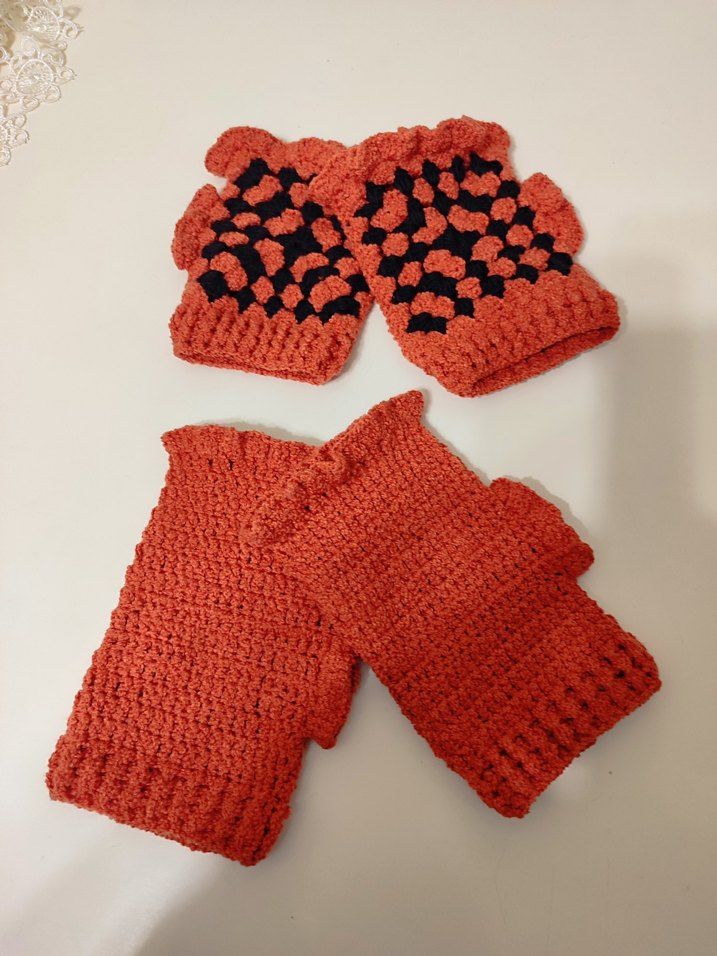 Renkli Örgü Kadın Eldivenleri adet fiyatıdır - Görsel 2