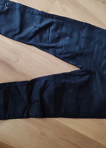 siyah Kadın Midi Denim Pantolon - Görsel 2